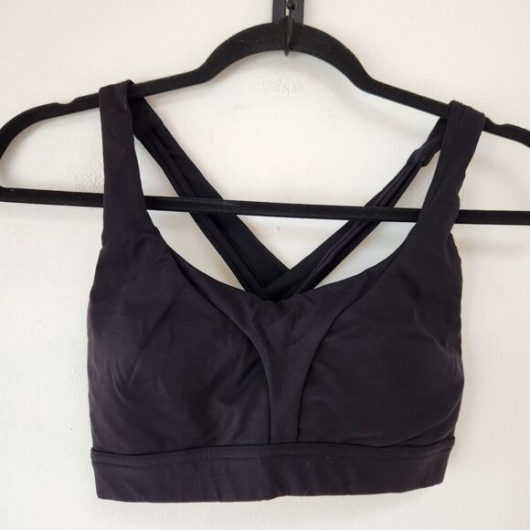 Lululemon Stash It All Black Sports Bra Activewear Athletic Padded Size 4 (C/D) - Picture 2 of 8